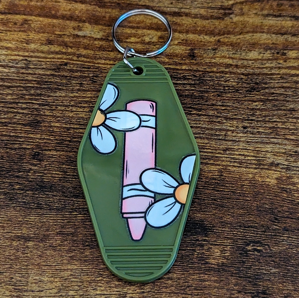 Crayon Acrylic Motel Keychain NEW!